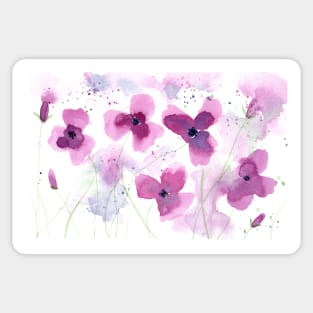 Loose Flowers in Pink Sticker